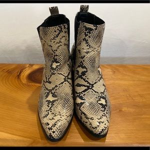 Faux Snake Skin Booties